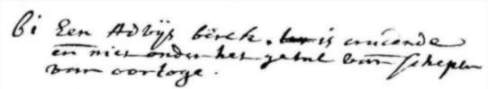 Rotterdam VOC advijs barck handwriting Vlissingen July 1653